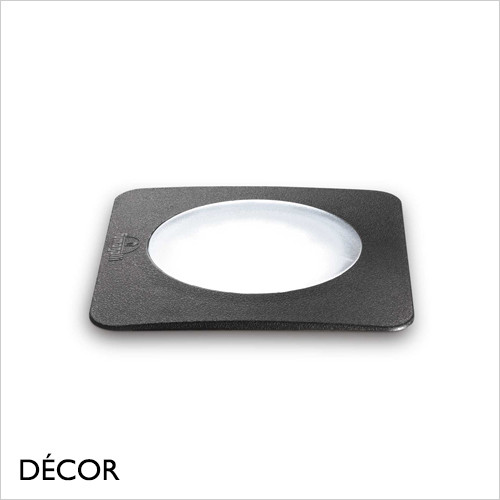 Ideal Lux - Ceci Gravity, Square, 2 Sizes - Black High Performance Outdoor Recessed Spot for Wall & Ground Installation - Stylish Italian Design For Any Contemporary Space