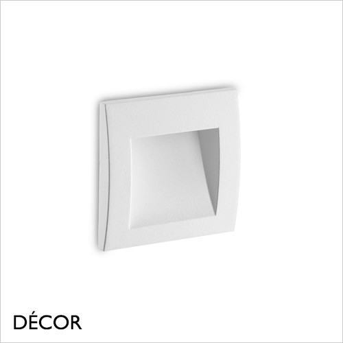 Wire, 2 Sizes - White Outdoor Recessed LED Wall Light - Modern Italian Design For Any Contemporary Outdoor Space