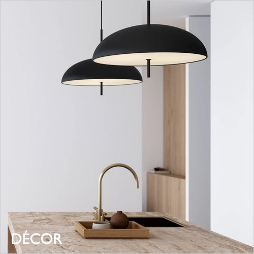 1 Nordlux - Versale - Matt Black Modern Designer Pendant Light - Scandinavian Minimalism for a Kitchen, Dining Room, Living Room, Restaurant, Bistro, Bar & Café. DFTP