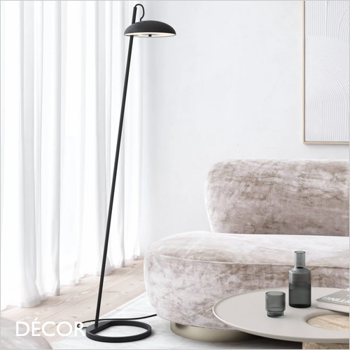 Versale - Matt Black Modern Designer Floor Lamp - Scandinavian Minimalism for any Contemporary Space. DFTP