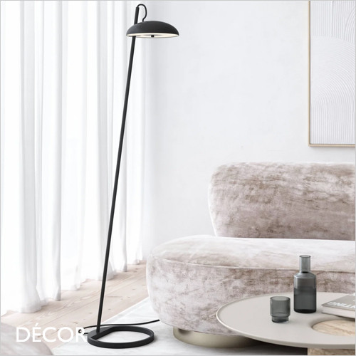 Nordlux - Versale - Matt Black Modern Designer Floor Lamp - Scandinavian Minimalism for any Contemporary Space. DFTP