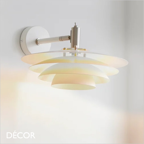 Bretagne - White with Brass Details Modern Designer Adjustable Wall Light - Ideal for any Contemporary Space