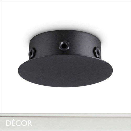 Ideal Lux - Magnetic Ceiling Rose for 6 Pendant Lights - Matt Black Modern Designer Ceiling Rose - Perfect for Creating a Design Feature