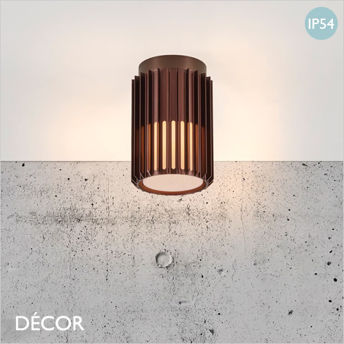 Aludra - Brown Modern Designer Outdoor Garden Ceiling Light - Striking Danish Design for your Garden, Hotel & Bistro