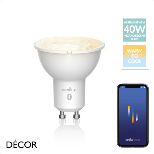 Smart GU10 4W LED White Spotlight Bulb, 2200K Warm to 6500K Cool White, Dimmable  - As Bright as a 40W Halogen Bulb - Innovative, Energy Efficient Lights for your Home & Business