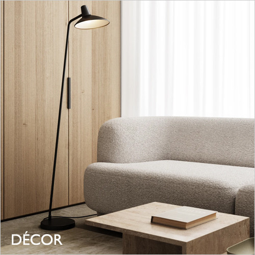 Modern Linear LED Floor Lamp Gold Metal Base Brass Standing Lamp