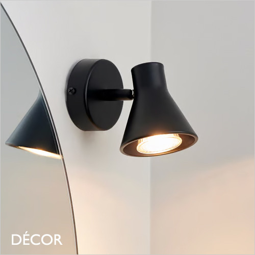 Eik 1-Spot - Black Modern Designer Adjustable Spotlight - Ideal for Any Contemporary Space