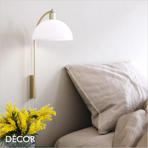 Nordlux - Ellen 20 - Opal White Glass and Brass Modern Designer Wall Light - Scandinavian Minimalism for any Contemporary Space