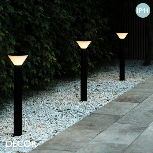 Noorstad - Black Modern Designer Outdoor Garden Post Light - Streamlined Architectural Design for your Garden, Hotel & Bistro
