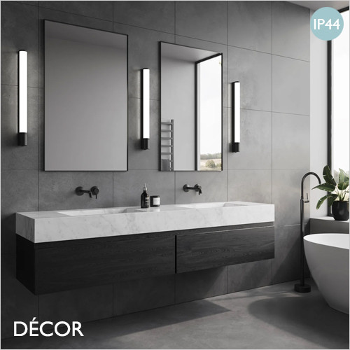 Malaika 68 - Black Modern Designer LED Bathroom Wall Light - Innovative Danish Design For a Bathroom, Shower Room, Wet Room & Wash Room