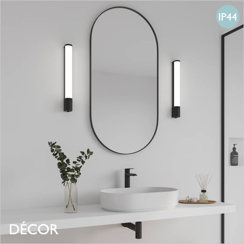 Malaika 49 - Black Modern Designer LED Bathroom Wall Light - Innovative Danish Design For a Bathroom, Shower Room, Wet Room & Wash Room