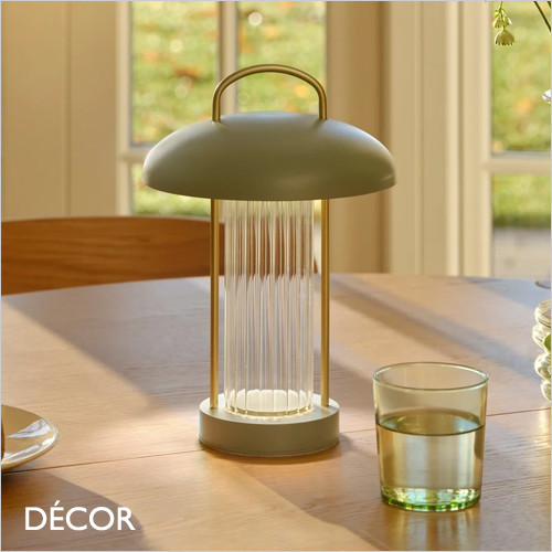 Nordlux - Mirano, Moodmaker™ - Dusty Green Portable USB Rechargeable Wireless Table Lamp, Dimmable - Stylish Danish Design for any Contemporary Space