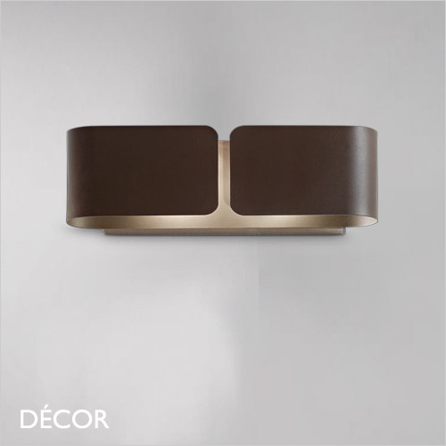 Ideal Lux - Clip, 2 Sizes - Coffee Modern Designer Wall Light - Chic Italian Design - Ideal for a Dining Room, Reception Room, Bedroom, Stairwell, Hallway, Hotel, Restaurant, Bistro & Café