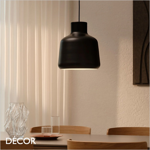 1 Nordlux - Louella 30 - Matt Black Modern Designer Pendant Light - Scandinavian Minimalism for a Kitchen, Dining Room, Living Room, Restaurant, Bistro, Bar & Café. DFTP