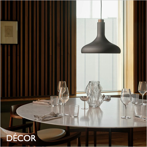 1 A Nordlux - Fuji - Black with a Wooden Detail Modern Designer Pendant Light - Stunning in a Kitchen, Dining Room, Living Room, Hotel, Restaurant, Bistro, Bar & Café. DFTP
