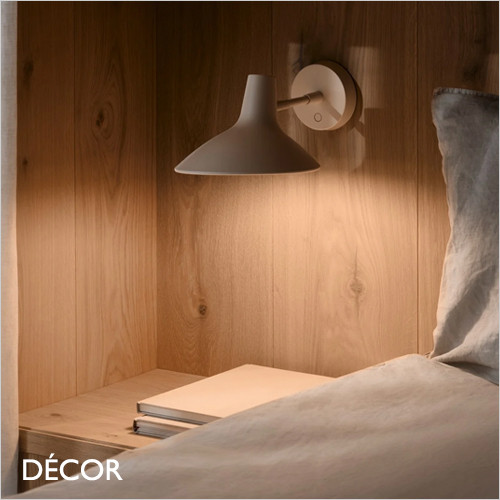 Nordlux - Darci Short - Matt Sand Modern Designer Adjustable Wall Light - Minimalist Industrial Chic for your Studio, Office, Study, Workspace, Bedside & Living Room