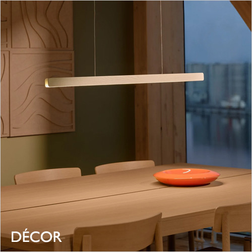 Nordlux - Ilgas - White Natural Wood Modern Designer Suspension Light - Scandinavian Minimalism for over a Kitchen Island, Dining Table, Boardroom, Work Table or Restaurant