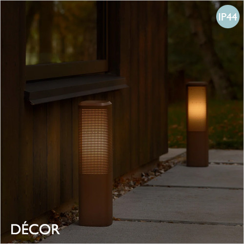 Nordlux - Sidara 45 - Seaside Brown Metallic Modern Designer Outdoor Garden Post Light - Striking Danish Design for your Garden, Hotel & Bistro