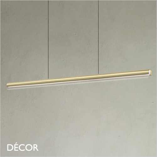 Ideal Lux - Dorica - Brushed Brass Modern Suspension Light -  Minimalist Design for Any Contemporary Space