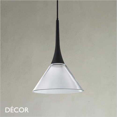 Ideal Lux - Cocktail 15 - Clear Glass Modern Designer Glass Pendant Light - Minimalist Italian Chic for your Kitchen, Reception Room or Bistro