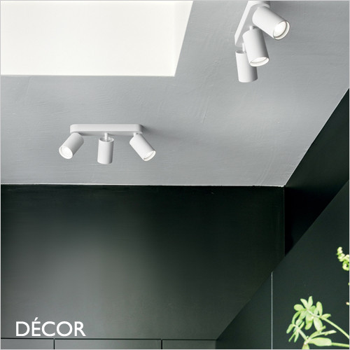 A1 Ideal Lux - Dynamite 3 - Linear Round Matt White Modern Designer Adjustable Spotlight Bar - Perfect for a Kitchen, Dining Room, Office, Restaurant or Bar