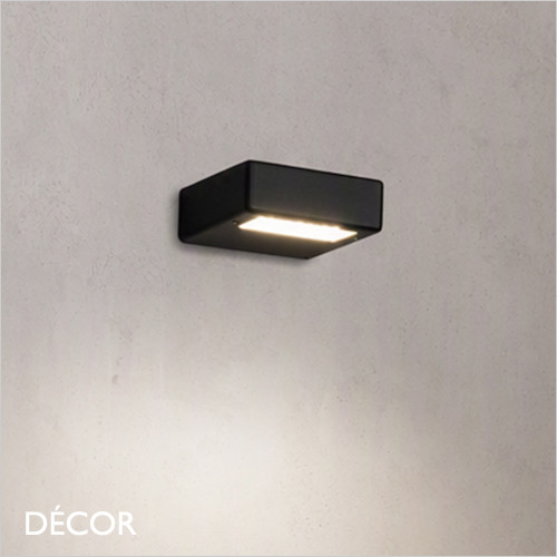 Ideal Lux - Tab - Matt Black Modern Designer LED Wall Light - Italian Minimalism for any Contemporary Space