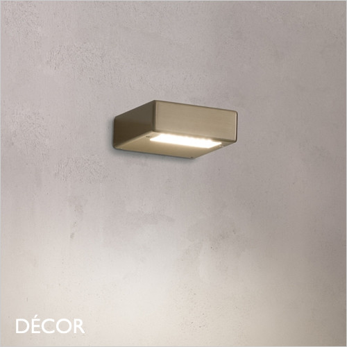 Ideal Lux - Tab - Brass Modern Designer LED Wall Light - Italian Minimalism for any Contemporary Space