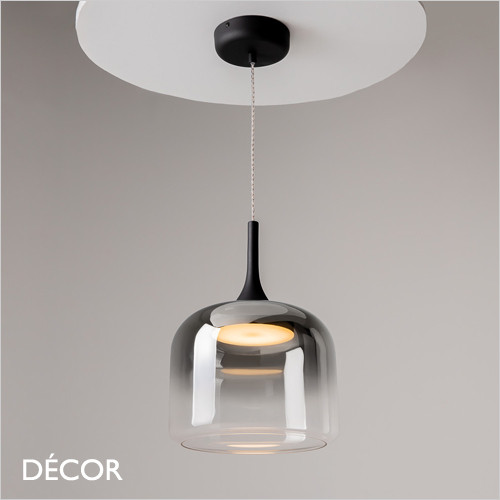 Maytoni - Spirito - Black and Clear Glass Modern Designer Pendant Light - Striking Design for any Contemporary Interior Space
