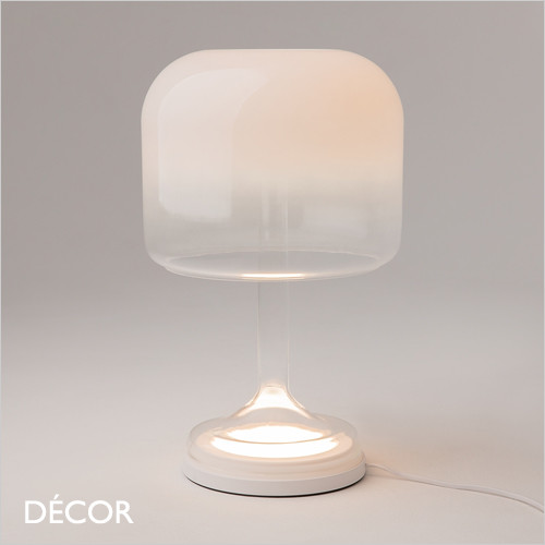 Maytoni - Spirito, Large - White and Clear Glass Modern Designer Table Lamp - Striking Design for any Contemporary Interior Space