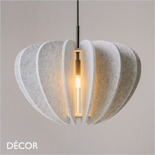 Maytoni - Cambio - Light Grey Natural Felt Modern Designer Pendant Light with Sound-Dampening Benefits - Iconic Design for any Contemporary Interior Space