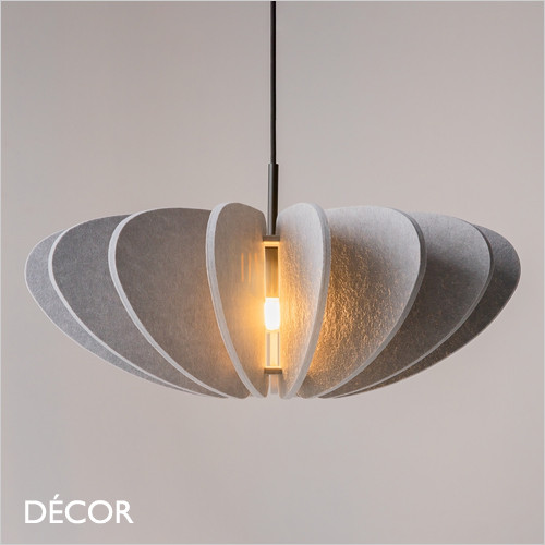 Maytoni - Cambio - Mid Grey Natural Felt Modern Designer Pendant Light with Sound-Dampening Benefits - Iconic Design for any Contemporary Interior Space