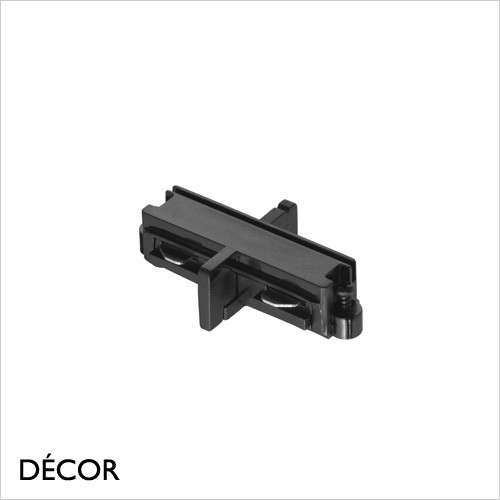 Link System Track Connector, 1 Circuit - Black Modern Designer Ceiling Track Fitting - Creative Lighting for Home and Business