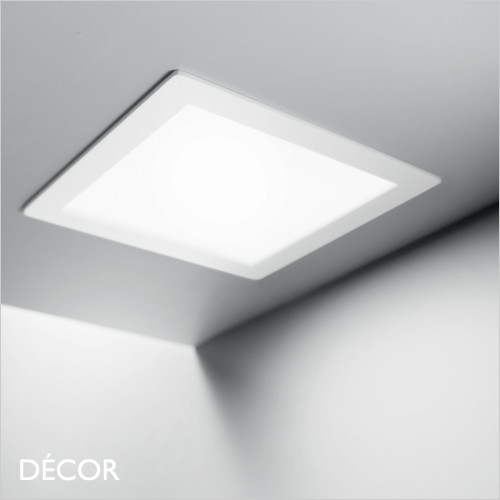 Groove, Square, 3 Sizes - Modern Designer Recessed Ceiling Downlight/Spotlight - Minimalist Italian Design For Any Contemporary Space