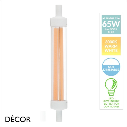 r7s 10W Linear Halogen Bulb, 3000K Neutral White Light - As Bright as a 65W Halogen Bulb - Innovative Energy Efficient Lights for your Home & Business