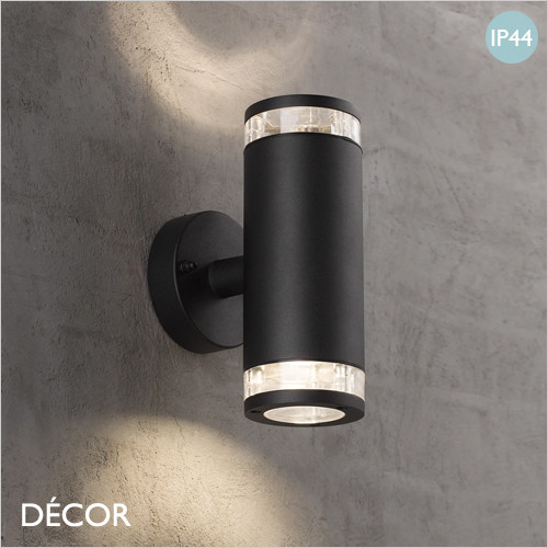 Birk, Double - Black Modern Designer Outdoor Wall Light - Industrial Style for any Contemporary Space. For your Home, Restaurant, Hotel & Bar