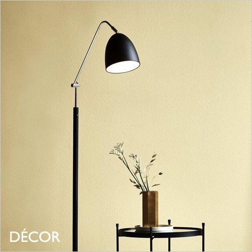 11 Alexander - Matt Black & Chrome Modern Designer Adjustable Floor Lamp - Scandinavian Design for a Living Room, Study, Reception Room or Bedside