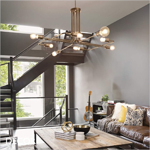 A3. Triumph - Unusual Antique Brass Modern Designer Multiple Pendant Light - A Magnificent Industrial Statement Piece for Any Contemporary Space