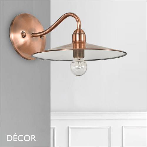 Copper bedside deals wall lights