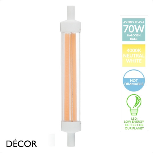 r7s 10W Linear Halogen Bulb, 4000K Neutral White light - As Bright as a 70W Halogen Bulb - Innovative Energy Efficient Lights for your Home & Business