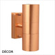 Nordlux - Tin, Double - Copper Modern Designer Outdoor Wall Light - Minimalist Style Light for any Contemporary Garden & Outdoor Area of a Home, Hotel & Bistro Nordlux - Tin, Double - Copper Modern Designer Outdoor Wall Light - Minimalist Style Light for any Contemporary Garden & Outdoor Area of a Home, Hotel & Bistro