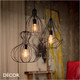 Ideal Lux - Ampolla, Bulb - Black Modern Designer Cage Pendant Light - Stylish Italian Design for a Kitchen, Dining Room, Hotel, Restaurant, Bistro, Bar & Cafe Ideal Lux - Ampolla, Bulb - Black Modern Designer Cage Pendant Light - Stylish Italian Design for a Kitchen, Dining Room, Hotel, Restaurant, Bistro, Bar & Cafe