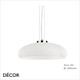 Ideal Lux - Aria - Large White Frosted Glass Modern Designer Pendant Light - Minimalist Italian Chic for your Kitchen, Reception Room or Bistro