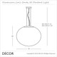 Ideal Lux - Candy, 2 Sizes: 40 & 50 - White Etched Glass Modern Designer Pendant Light - Minimalist Italian Chic for your Kitchen, Reception Room or Bistro
