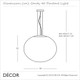 Ideal Lux - Candy, 2 Sizes: 40 & 50 - White Etched Glass Modern Designer Pendant Light - Minimalist Italian Chic for your Kitchen, Reception Room or Bistro