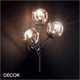 Ideal Lux - Kepler - Unusual Black Metal & Amber Glass Modern Designer Multiple Wall Light - A Magnificent Statement Piece for Any Contemporary Space Ideal Lux - Kepler - Unusual Black Metal & Amber Glass Modern Designer Multiple Wall Light - A Magnificent Statement Piece for Any Contemporary Space
