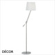 Ideal Lux - Regol - White Fabric Shade & Articulated Satin Nickel Base Modern Designer Floor Lamp - Stylish Italian Chic for a Reception Room or Bedroom Ideal Lux - Regol - White Fabric Shade & Articulated Satin Nickel Base Modern Designer Floor Lamp - Stylish Italian Chic for a Reception Room or Bedroom
