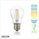 Ideal Lux - E27 8W LED Filament Designer Light Bulb, 3000K Warm White - As Bright as a 60W Incandescent Bulb - Energy Efficient Lighting for your Home and for your Business