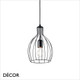 Ideal Lux - Ampolla, Tulip - Black Modern Designer Cage Pendant Light - Stylish Italian Design for a Kitchen, Dining Room, Hotel, Restaurant, Bistro, Bar & Café Ideal Lux - Ampolla, Tulip - Black Modern Designer Cage Pendant Light - Stylish Italian Design for a Kitchen, Dining Room, Hotel, Restaurant, Bistro, Bar & Café