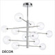 Ideal Lux - Equinoxe 12 - Polished Chrome & Clear Glass Globes Modern Designer Multiple Globe Pendant Light - A Statement Piece for your Dining Room, Hallway, Stairwell, Kitchen, Restaurant, Bistro or Hotel Foyer Ideal Lux - Equinoxe 12 - Polished Chrome & Clear Glass Globes Modern Designer Multiple Globe Pendant Light - A Statement Piece for your Dining Room, Hallway, Stairwell, Kitchen, Restaurant, Bistro or Hotel Foyer