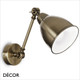 Ideal Lux - Newton - Antique Brass Modern Designer Extendable Wall Light - Vintage Industrial Light for a Study, Workspace, Bedside, Reception, Hotel & Bistro